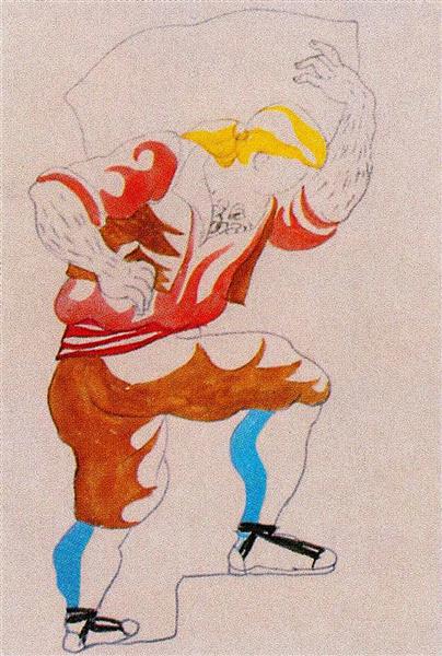 Pablo Picasso Costume Design For Ballet Tricorne Art Nouveau